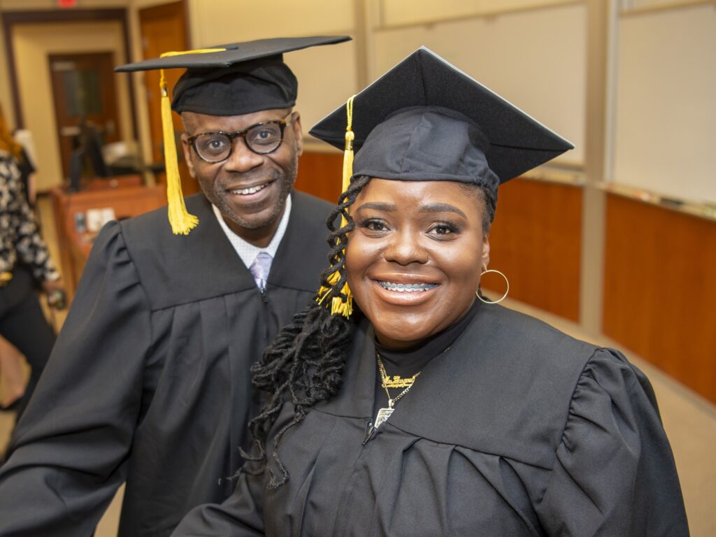 Paralegal Program graduates Kenard Johnson and Andrea Brooks
